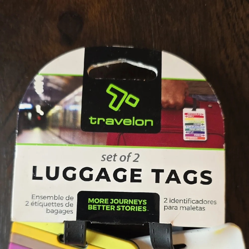 Travelon Rainbow Stripe and Destination Tag Set
